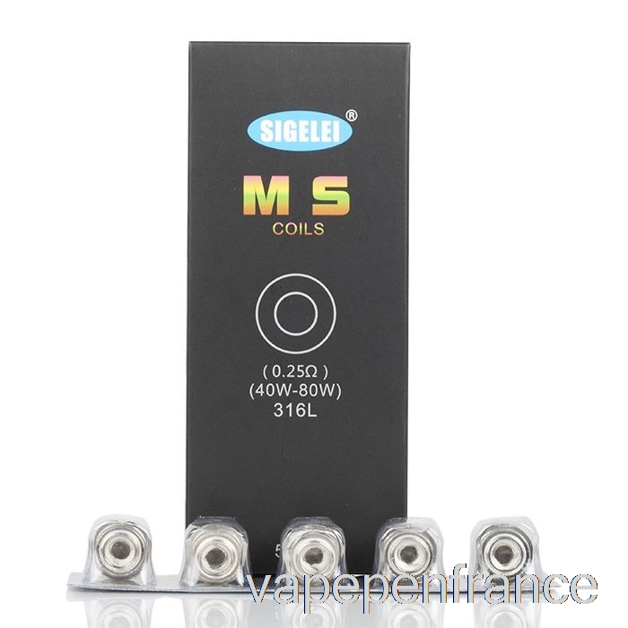 Sigelei Ms Bobines De Remplacement 0,25ohm Ms Bobines Stylo Vape